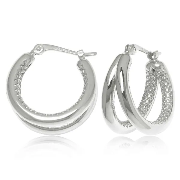 SILVER DOUBLE HOOPS Miller's Fine Jewelers Moses Lake, WA