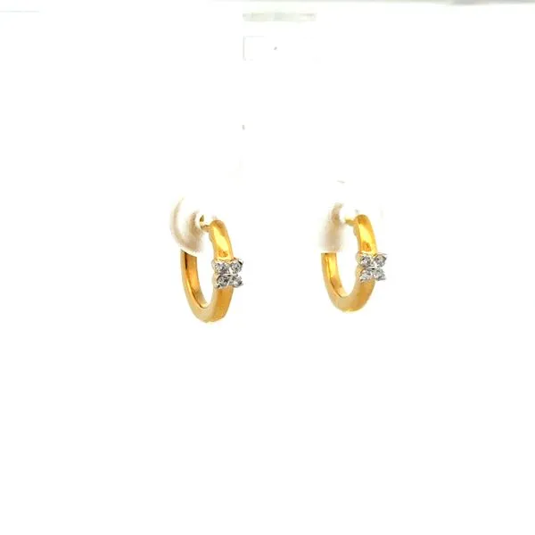 GOLD PLATED LAB GROWN DIAMOND HOOPS Miller's Fine Jewelers Moses Lake, WA