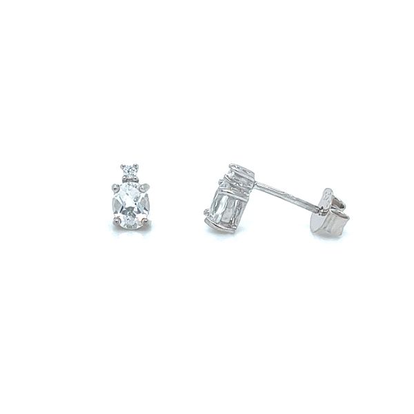 OVAL WHITE TOPAZ STUDS Miller's Fine Jewelers Moses Lake, WA