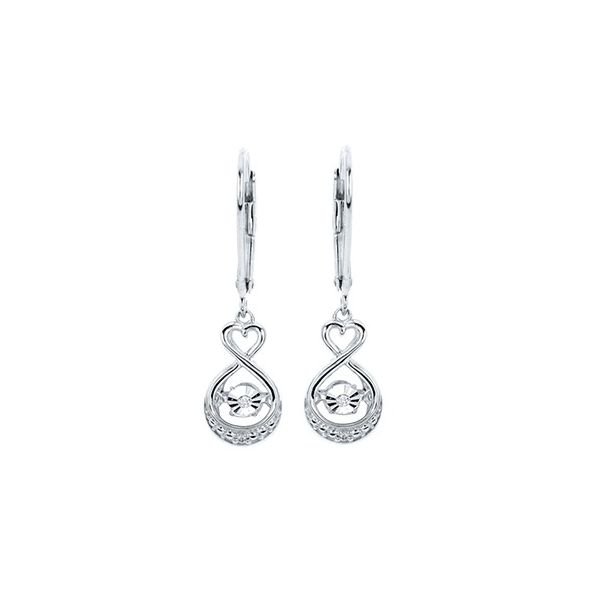 SILVER SHIMMERING HEART TWIST DANGLES Miller's Fine Jewelers Moses Lake, WA