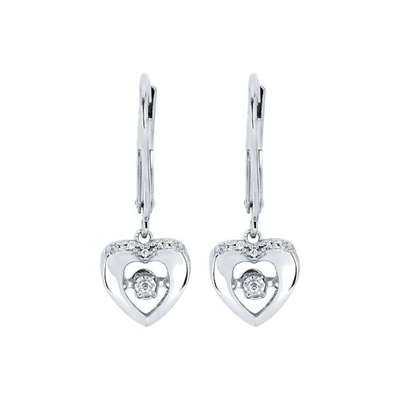 SILVER SHIMMERING HEART DANGLES Miller's Fine Jewelers Moses Lake, WA