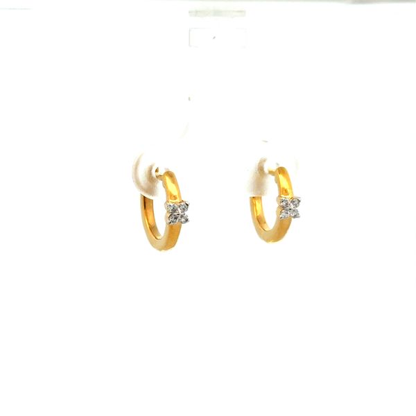 GOLD PLATED LAB GROWN DIAMOND HOOPS Miller's Fine Jewelers Moses Lake, WA