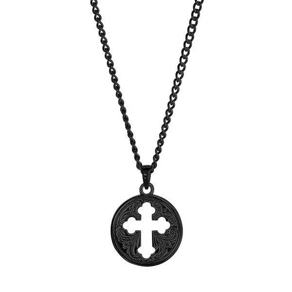 BLACK STAINLESS STEEL CROSS PENDANT Miller's Fine Jewelers Moses Lake, WA