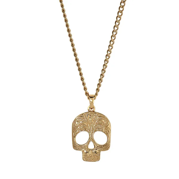 GOLD PLATED SKULL PENDANT Miller's Fine Jewelers Moses Lake, WA