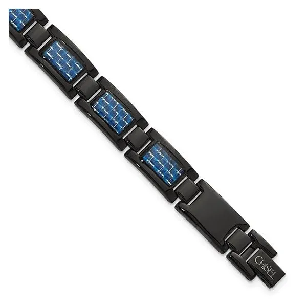BLACK & BLUE STAINLESS STEEL BRACELET Miller's Fine Jewelers Moses Lake, WA