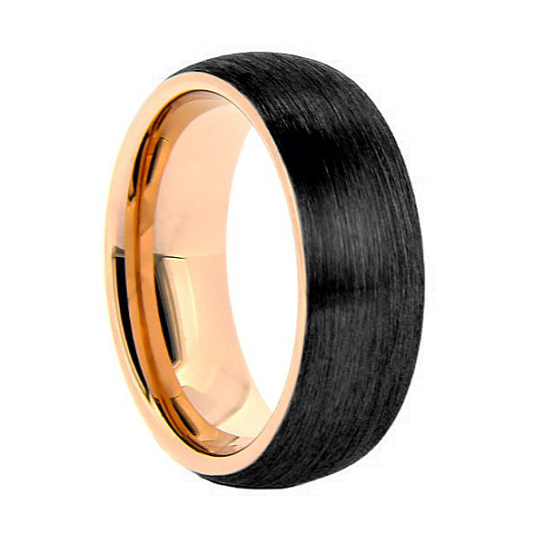 BLACK & ROSE GOLD TUNGSTEN BAND SIZE 10 Miller's Fine Jewelers Moses Lake, WA
