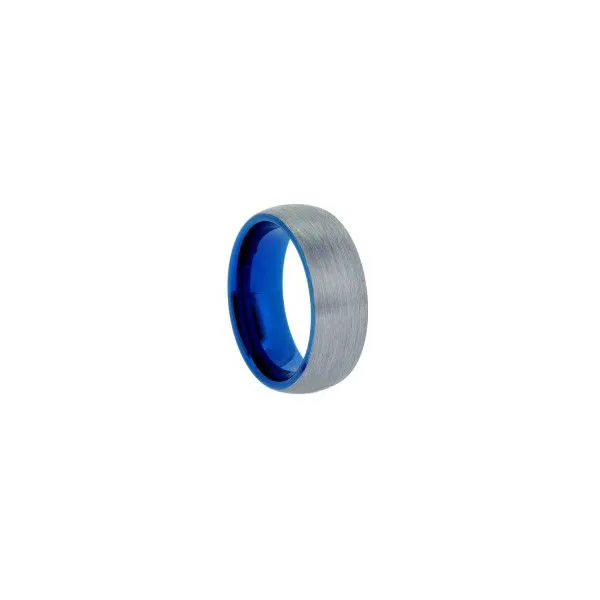 GREY & BLUE TUNGSTEN BAND SIZE 10.5 Miller's Fine Jewelers Moses Lake, WA