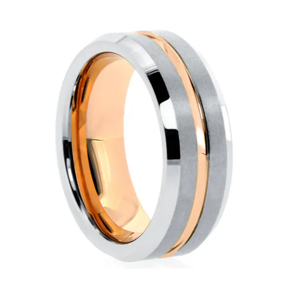 ROSE TONE LINE TUNGSTEN BAND SIZE 9.5 Miller's Fine Jewelers Moses Lake, WA