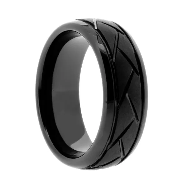 TIRE TREAD CERAMIC BAND SIZE 9.5 Miller's Fine Jewelers Moses Lake, WA