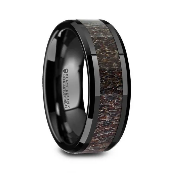ANTLER INLAY CERAMIC BAND Miller's Fine Jewelers Moses Lake, WA
