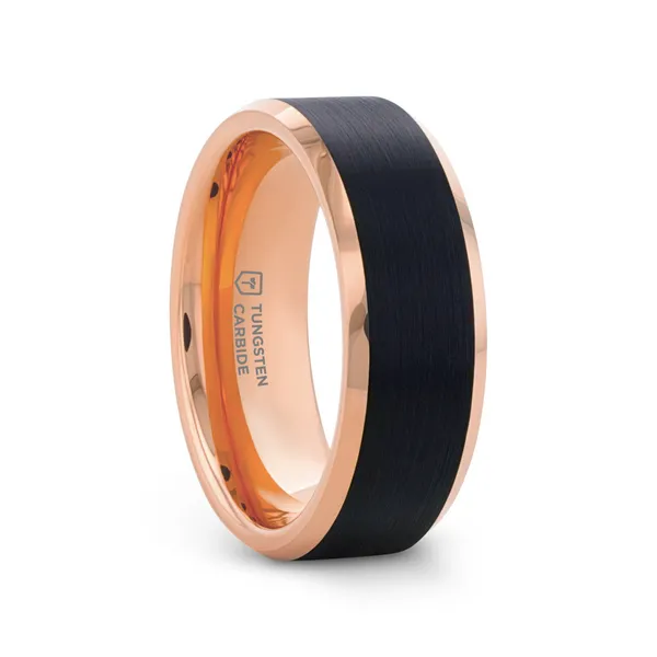 TUNGSTEN AND ROSE PLATED BAND Miller's Fine Jewelers Moses Lake, WA