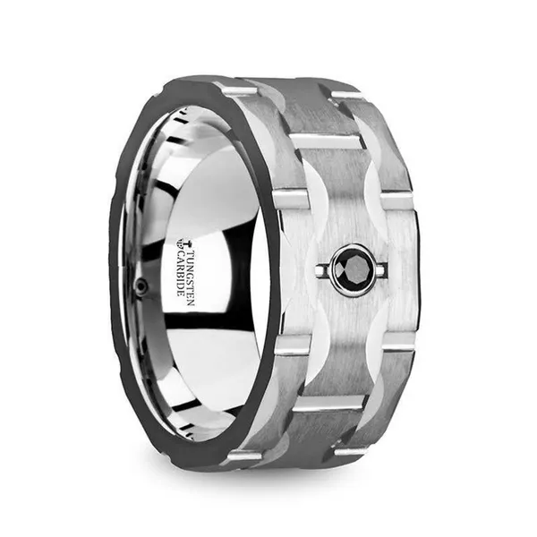 TUNGSTEN BLACK DIAMOND BAND Miller's Fine Jewelers Moses Lake, WA
