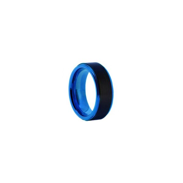 BLACK & BLUE TUNGSTEN BAND SIZE 9 Miller's Fine Jewelers Moses Lake, WA