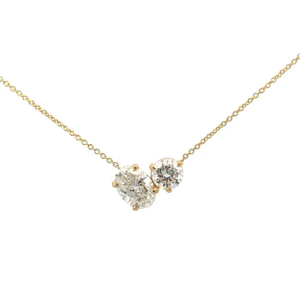 OVAL & ROUND LAB GROWN DIAMOND NECKLACE Miller's Fine Jewelers Moses Lake, WA