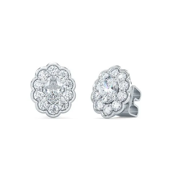 OVAL HALO LABORATORY GROWN DIAMOND STUDS Miller's Fine Jewelers Moses Lake, WA