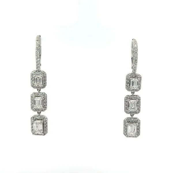 EMERALD CUT LAB GROWN DIAMOND DANGLES Miller's Fine Jewelers Moses Lake, WA