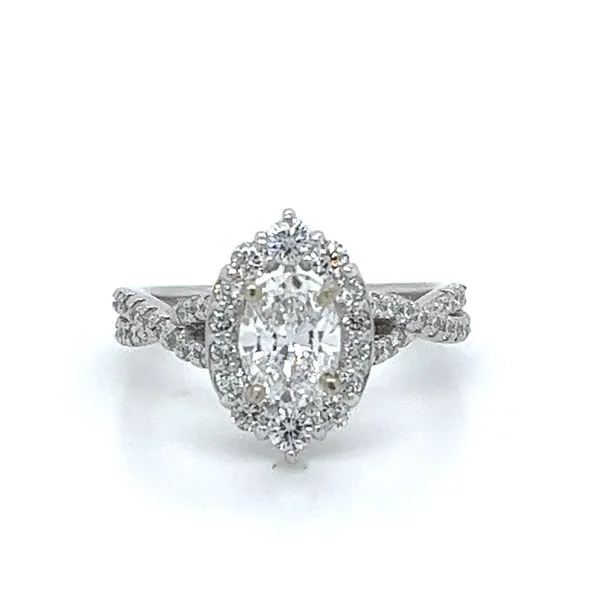 LABORATORY GROWN OVAL HALO DIAMOND RING Miller's Fine Jewelers Moses Lake, WA