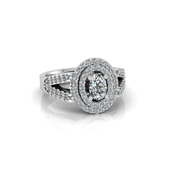 LABORATORY GROWN DOUBLE HALO DIAMOND RING Miller's Fine Jewelers Moses Lake, WA