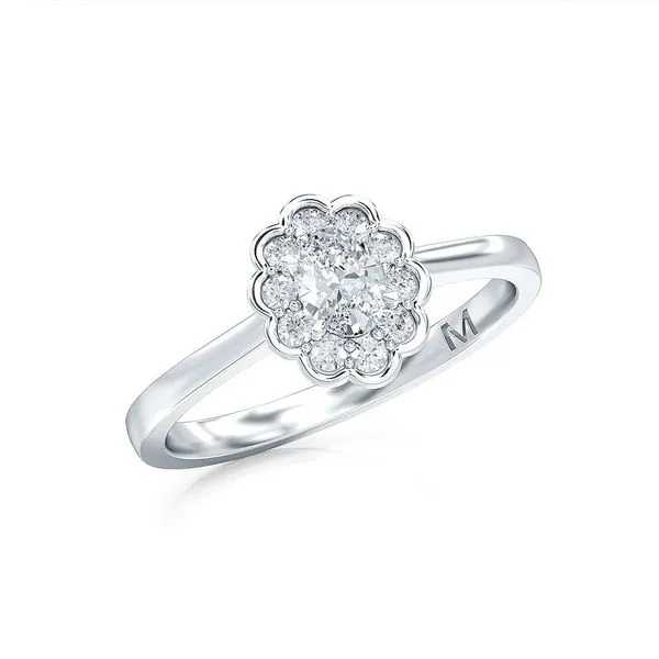LABORATORY GROWN FLOWER HALO DIAMOND RING Miller's Fine Jewelers Moses Lake, WA