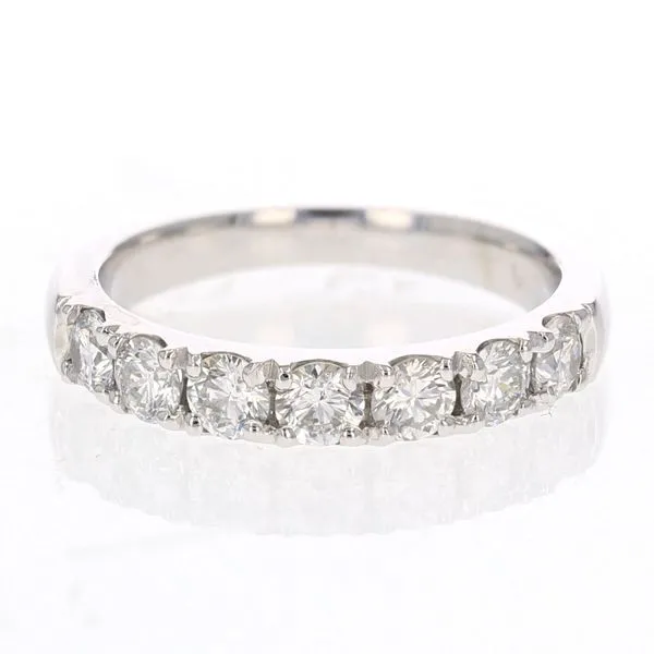 White 14 Karat Classic Diamond Women's Wedding Band Miner's Den Jewelers Royal Oak, MI