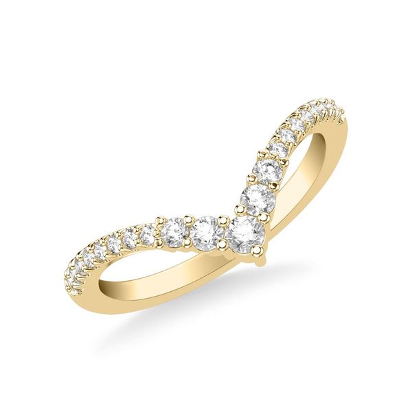 14K Yellow Gold Tiara Style Contour Band - 0.33ctw Image 2 Miner's Den Jewelers Royal Oak, MI