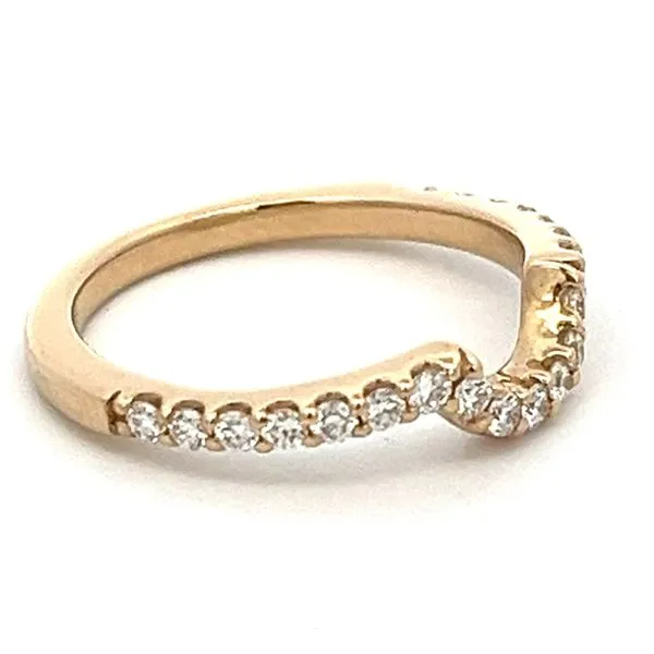 Curved Diamond Wedding Band Image 2 Miner's Den Jewelers Royal Oak, MI