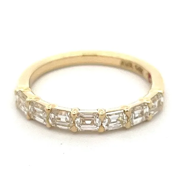 East West Emerald Cut Diamond Band