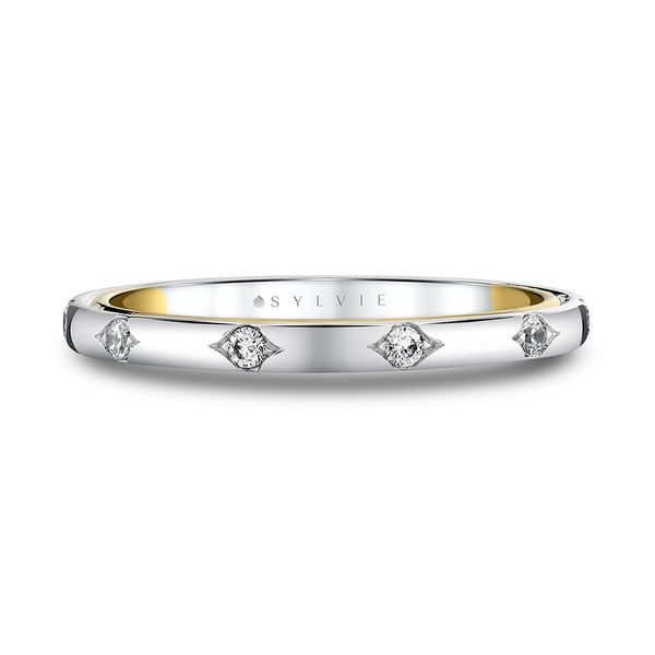 14K Two-Tone Diamond Band - 0.14ctw Image 3 Miner's Den Jewelers Royal Oak, MI