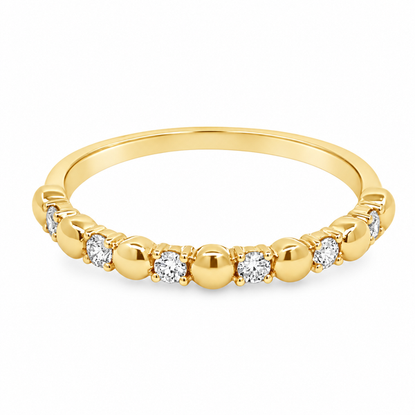 14K Yellow Gold Bubble Diamond Band - 0.15ctw Miner's Den Jewelers Royal Oak, MI