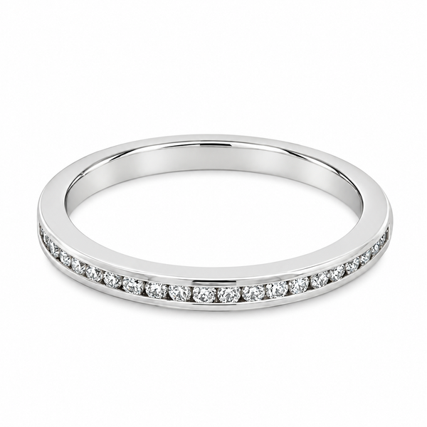 14K White Gold Channel Set Diamond Band - 0.25ctw Miner's Den Jewelers Royal Oak, MI