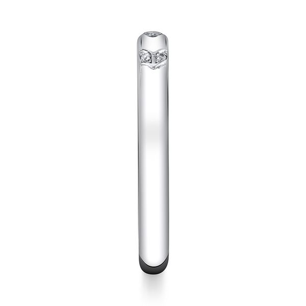 14K White Gold Organic Style Diamond Band - 0.07ctw Image 3 Miner's Den Jewelers Royal Oak, MI