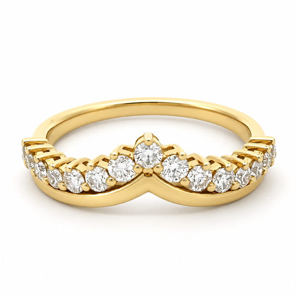 14K Yellow Gold Diamond Contour Ring - 0.43ctw Miner's Den Jewelers Royal Oak, MI