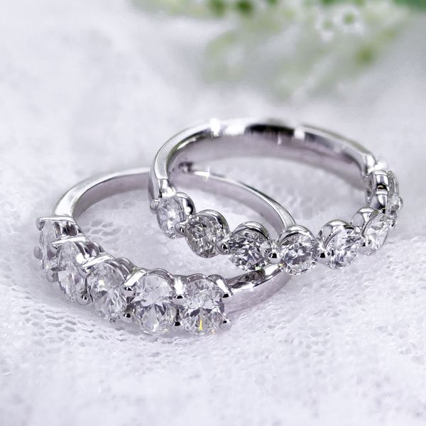 Shared Prong Diamond Band Image 2 Miner's Den Jewelers Royal Oak, MI