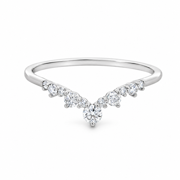 18K White Gold Diamond Tiara Band - 0.19ctw Miner's Den Jewelers Royal Oak, MI