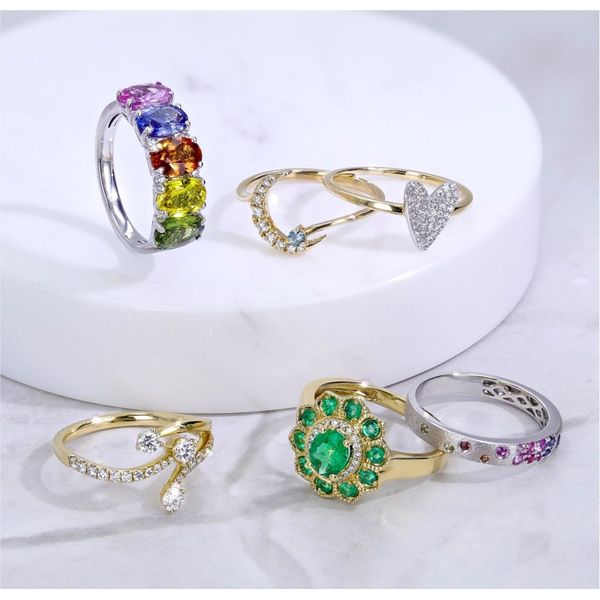 Flowing Diamond Wrap Ring Image 3 Miner's Den Jewelers Royal Oak, MI