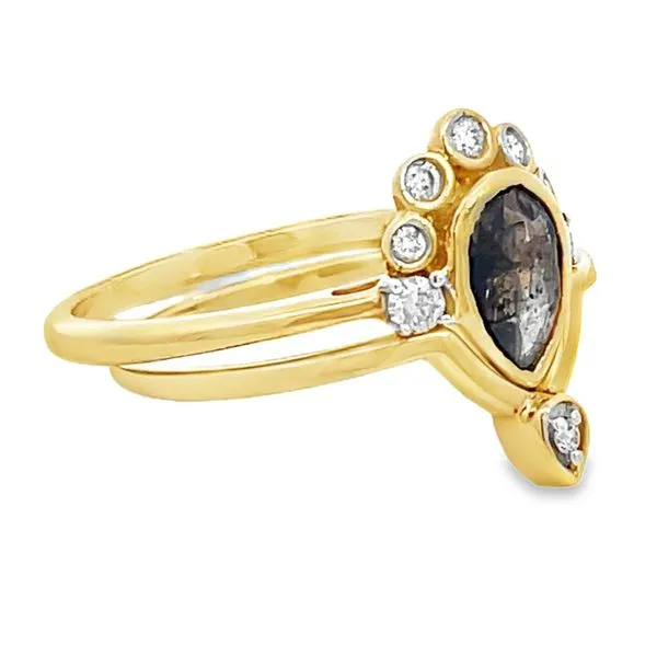 Salt and Pepper Diamond Ring Set Image 2 Miner's Den Jewelers Royal Oak, MI