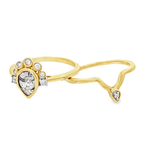 Salt and Pepper Diamond Ring Set Image 3 Miner's Den Jewelers Royal Oak, MI