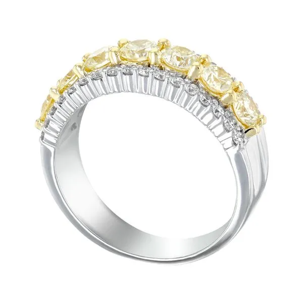 Two Tone Yellow Diamond Ring Image 3 Miner's Den Jewelers Royal Oak, MI