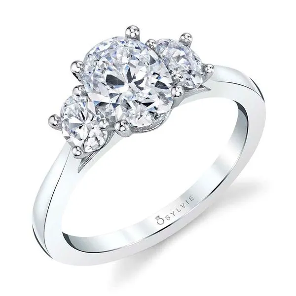 Oval Three Stone Engagement Ring Setting Miner's Den Jewelers Royal Oak, MI