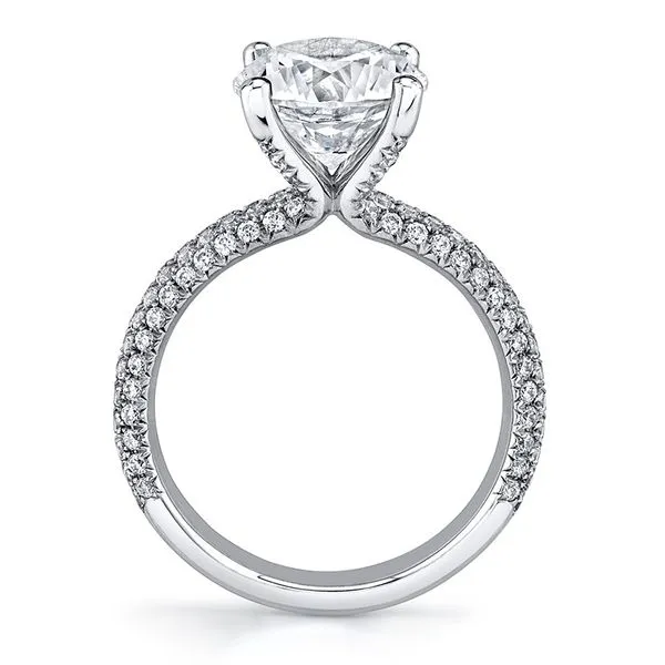 Pavé Diamond Engagement Ring Setting Image 2 Miner's Den Jewelers Royal Oak, MI