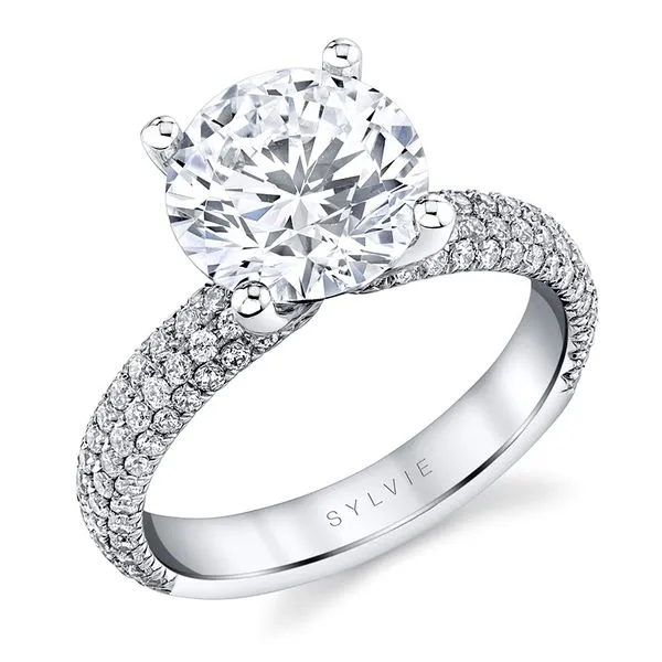 Pavé Diamond Engagement Ring Setting Miner's Den Jewelers Royal Oak, MI