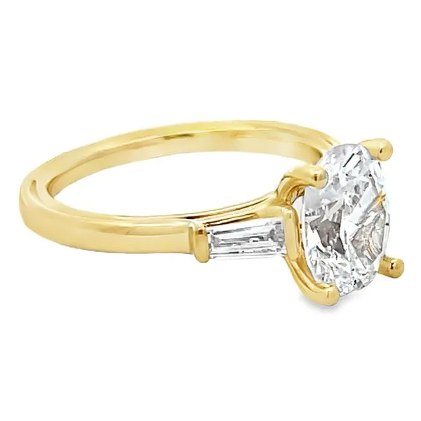 Three Stone Diamond Engagement Ring Setting Image 3 Miner's Den Jewelers Royal Oak, MI