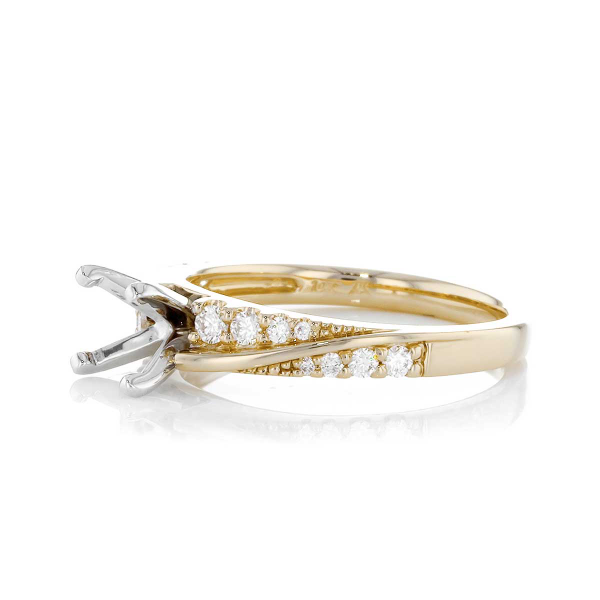 14 Karat Yellow Gold Twist Engagement Ring Image 3 Miner's Den Jewelers Royal Oak, MI