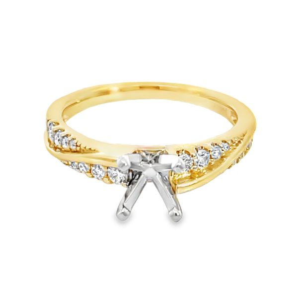 14 Karat Yellow Gold Twist Engagement Ring Image 4 Miner's Den Jewelers Royal Oak, MI