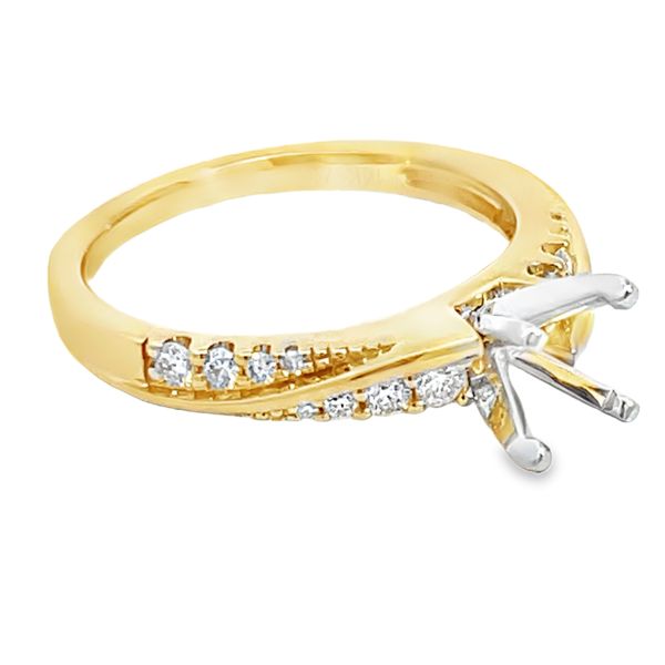 14 Karat Yellow Gold Twist Engagement Ring Image 5 Miner's Den Jewelers Royal Oak, MI