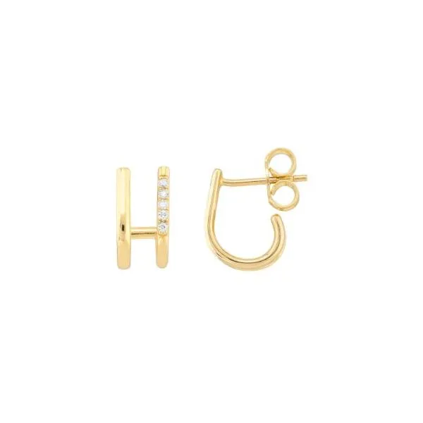 Gold & Diamond Huggie Earrings Miner's Den Jewelers Royal Oak, MI