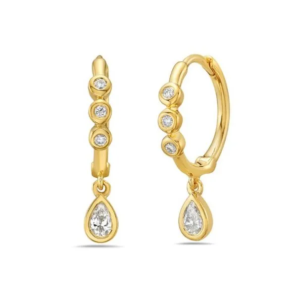 Diamond Dangle Huggie Earrings Miner's Den Jewelers Royal Oak, MI