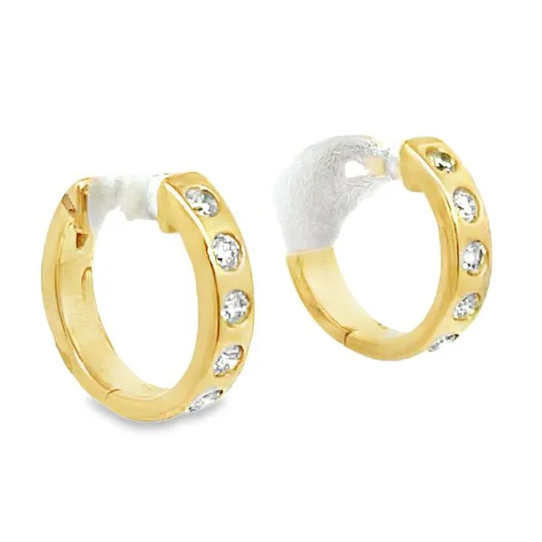 Flush Set Diamond Hoop Earrings Miner's Den Jewelers Royal Oak, MI