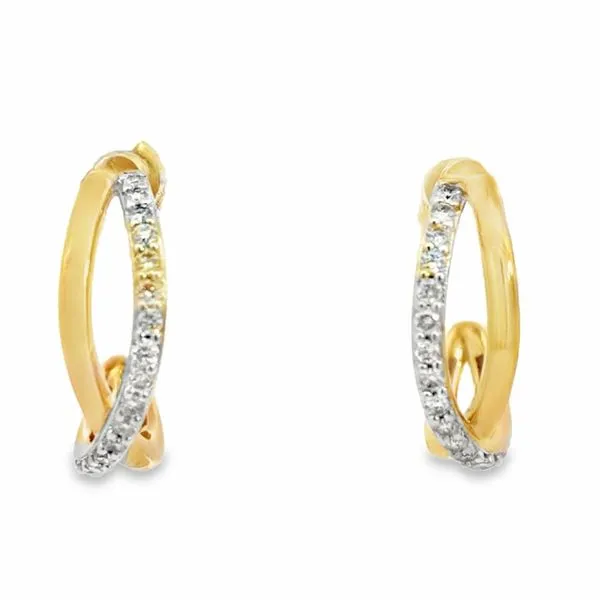 Criss Cross Diamond Hoop Earrings Miner's Den Jewelers Royal Oak, MI