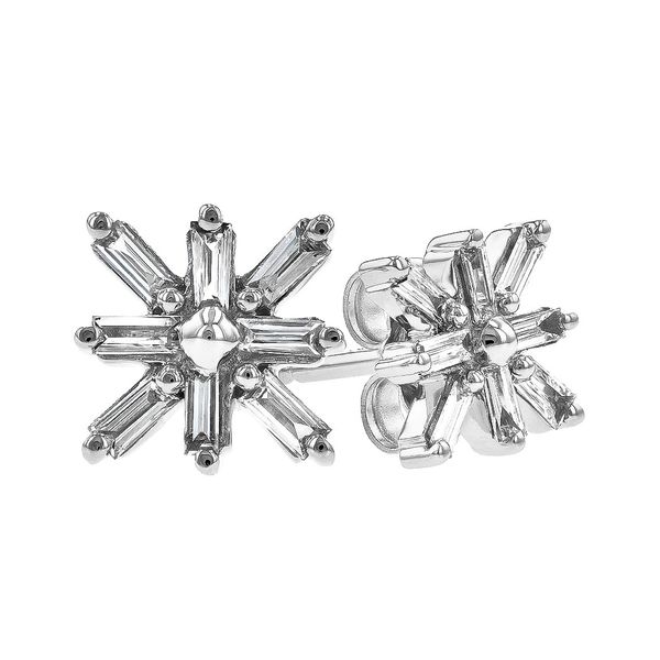 Baguette Sparkle Earrings Image 2 Miner's Den Jewelers Royal Oak, MI